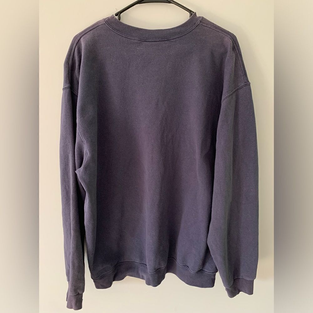 VTG Old Navy Comfy Pullover Crewneck Sweatshirt Navy Blue White Size XL - Picture 7 of 7